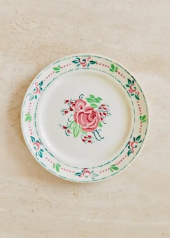 Sezane La Sélection Vintage|Assiettes à Dessert Anciennes, Fleuries