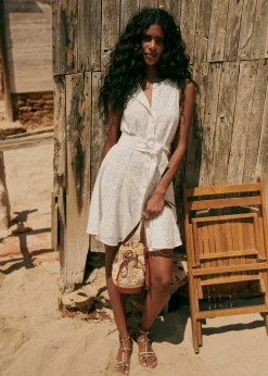 Sezane Nos Sacs Iconiques|Maroquinerie|Bourse Mini Farrow Raphia