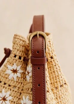 Sezane Nos Sacs Iconiques|Maroquinerie|Bourse Mini Farrow Raphia