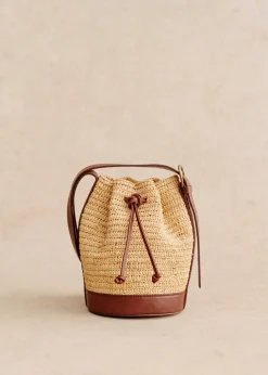 Sezane Nos Sacs Iconiques|Maroquinerie|Bourse Mini Farrow Raphia