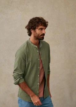 Sezane Chemises col mao|Chemises rayures|Chemise Benny Coton Lin