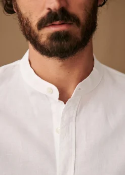 Sezane Chemises col mao|Chemises rayures|Chemise Benny Coton Lin