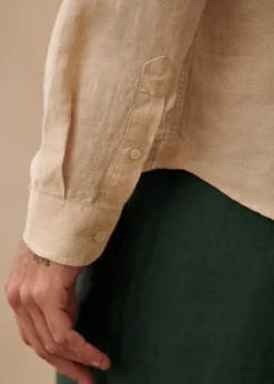 Sezane Chemises col mao|Chemises lin|Chemise Benny Lin