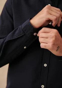 Sezane Chemises seersucker|Chemises rayures|Chemise Benny Seersucker