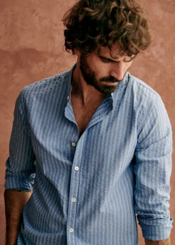Sezane Chemises seersucker|Chemises rayures|Chemise Benny Seersucker