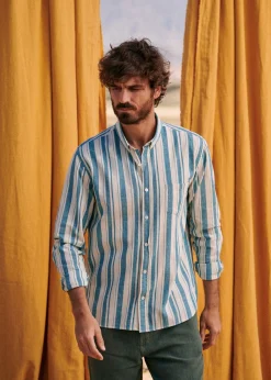 Sezane Chemises rayures|Chemises coton lin|Chemise Charlie Coton Lin