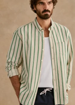 Sezane Chemises rayures|Chemises coton lin|Chemise Charlie Coton Lin