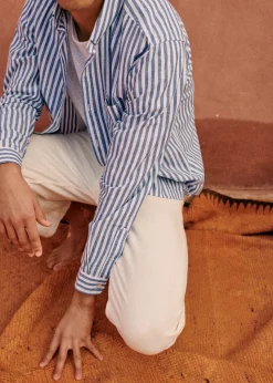 Sezane Chemises rayures|Chemises coton lin|Chemise Charlie Coton Lin