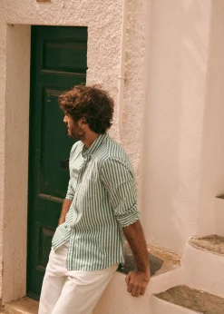 Sezane Chemises rayures|Chemises coton lin|Chemise Charlie Coton Lin