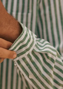 Sezane Chemises rayures|Chemises coton lin|Chemise Charlie Coton Lin