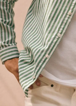 Sezane Chemises rayures|Chemises coton lin|Chemise Charlie Coton Lin