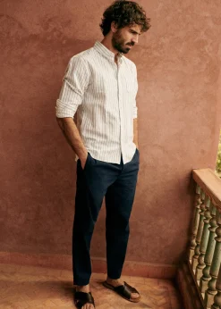 Sezane Chemises rayures|Chemises coton lin|Chemise Charlie Coton Lin