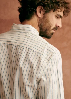 Sezane Chemises rayures|Chemises coton lin|Chemise Charlie Coton Lin