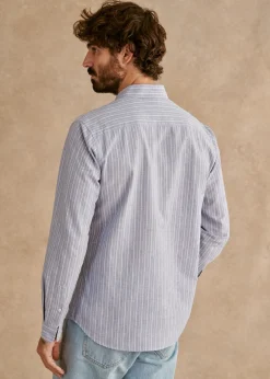 Sezane Chemises rayures|Chemises coton lin|Chemise Charlie Coton Lin