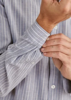 Sezane Chemises rayures|Chemises coton lin|Chemise Charlie Coton Lin