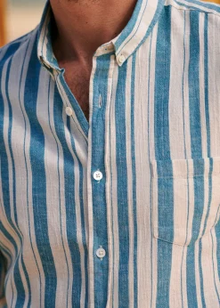 Sezane Chemises rayures|Chemises coton lin|Chemise Charlie Coton Lin