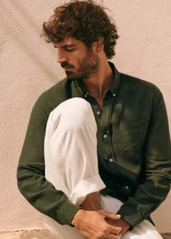 Sezane Chemises lin|Le Bain|Chemise Charlie Lin