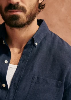 Sezane Chemises lin|Le Bain|Chemise Charlie Lin