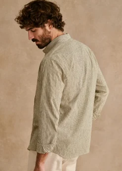 Sezane Chemises rayures|Chemises seersucker|Chemise Charlie Seersucker Coton Lin