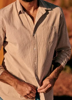 Sezane Chemises rayures|Chemises seersucker|Chemise Charlie Seersucker