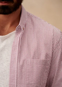 Sezane Chemises rayures|Chemises seersucker|Chemise Charlie Seersucker