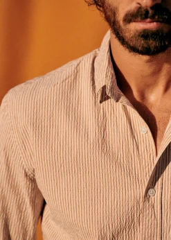 Sezane Chemises rayures|Chemises seersucker|Chemise Charlie Seersucker