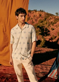 Sezane Chemises manches courtes|Chemises coton lin|Chemise Holt