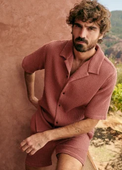 Sezane Chemises manches courtes|Chemise Holt Gaufrée