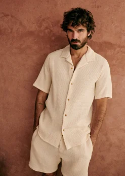 Sezane Chemises manches courtes|Chemise Holt Gaufrée