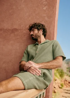 Sezane Chemises manches courtes|Chemise Holt Gaufrée