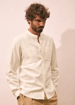 Sezane Chemises col mao|Chemises coton lin|Chemise Leone