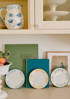 Sezane La Vaisselle|Coffret De 3 Assiettes Poème