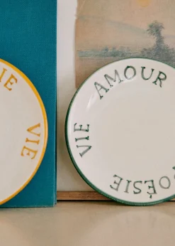 Sezane La Vaisselle|Coffret De 3 Assiettes Poème