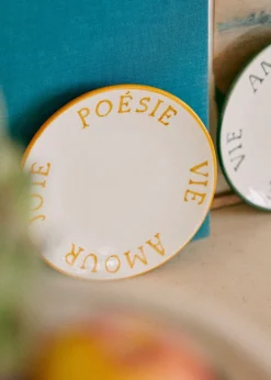 Sezane La Vaisselle|Coffret De 3 Assiettes Poème