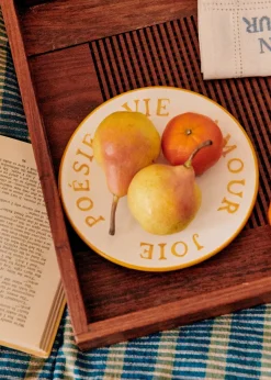 Sezane La Vaisselle|Coffret De 3 Assiettes Poème