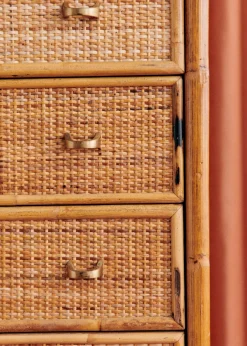 Sezane La Sélection Vintage|Console En Et Bambou Vintage