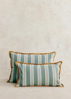 Sezane Les Tissus|Coussin Rayures Amalfi -  Grand Modèle