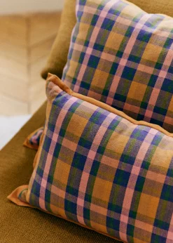 Sezane Les Tissus|Coussin Tissé Madras - Grand Modèle
