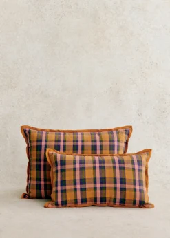 Sezane Les Tissus|Coussin Tissé Madras -  Grand Modèle