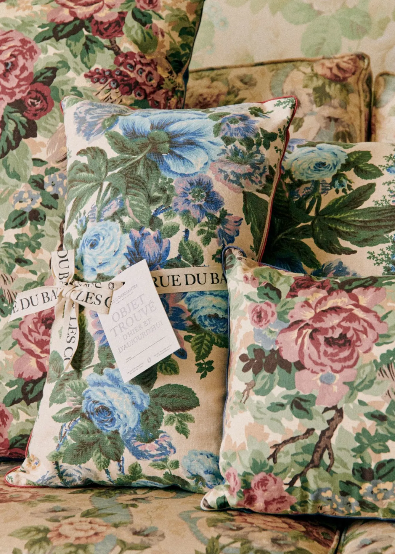 Sezane La Sélection Vintage|Les Tissus|Coussin Vintage - Petit Modèle