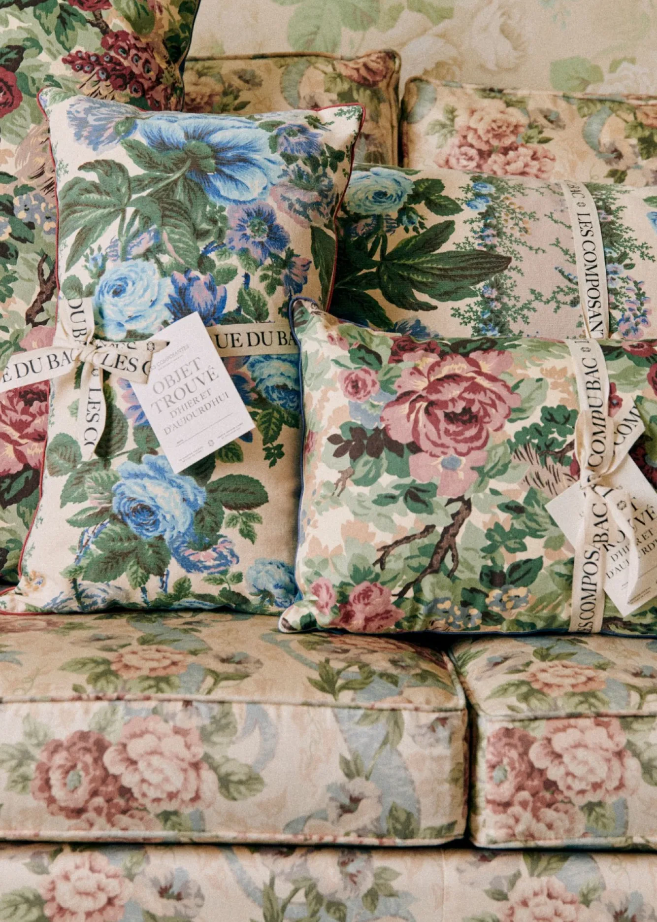 Sezane La Sélection Vintage|Les Tissus|Coussin Vintage - Très Grand Modèle