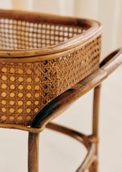 Sezane La Sélection Vintage|Desserte En Cannage à Roulettes Vintage