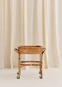 Sezane La Sélection Vintage|Desserte En Cannage à Roulettes Vintage