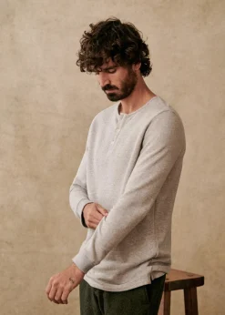 Sezane Col tunisien|T-shirt manches longues|Henley Spike