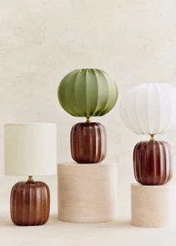 Sezane Les Lumières|Lampe Traviata Petit Modèle - Acajou