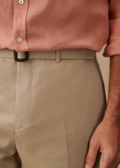 Sezane Pantalons Casual|Pantalons coton lin|Pantalon Aurèle