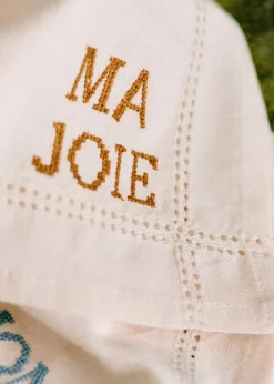 Sezane Les Tissus|La Vaisselle|Set De 4 Serviettes - Les Mots Brodés