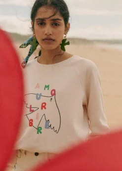 Sezane Sweats|Sweat-Shirt Amour Libre Oiseau - Sézane X Pangea