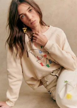 Sezane Sweats|Sweat-Shirt Amour Libre Oiseau - Sézane X Pangea