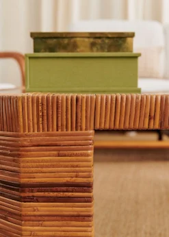 Sezane La Sélection Vintage|Table Basse Octogonale En Marqueterie De Vintage